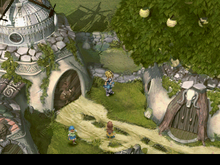 FINAL FANTASY IX screenshot: pre-rendered, low-poly, fixed camera, third-person, no outlines, baked lighting (environment)