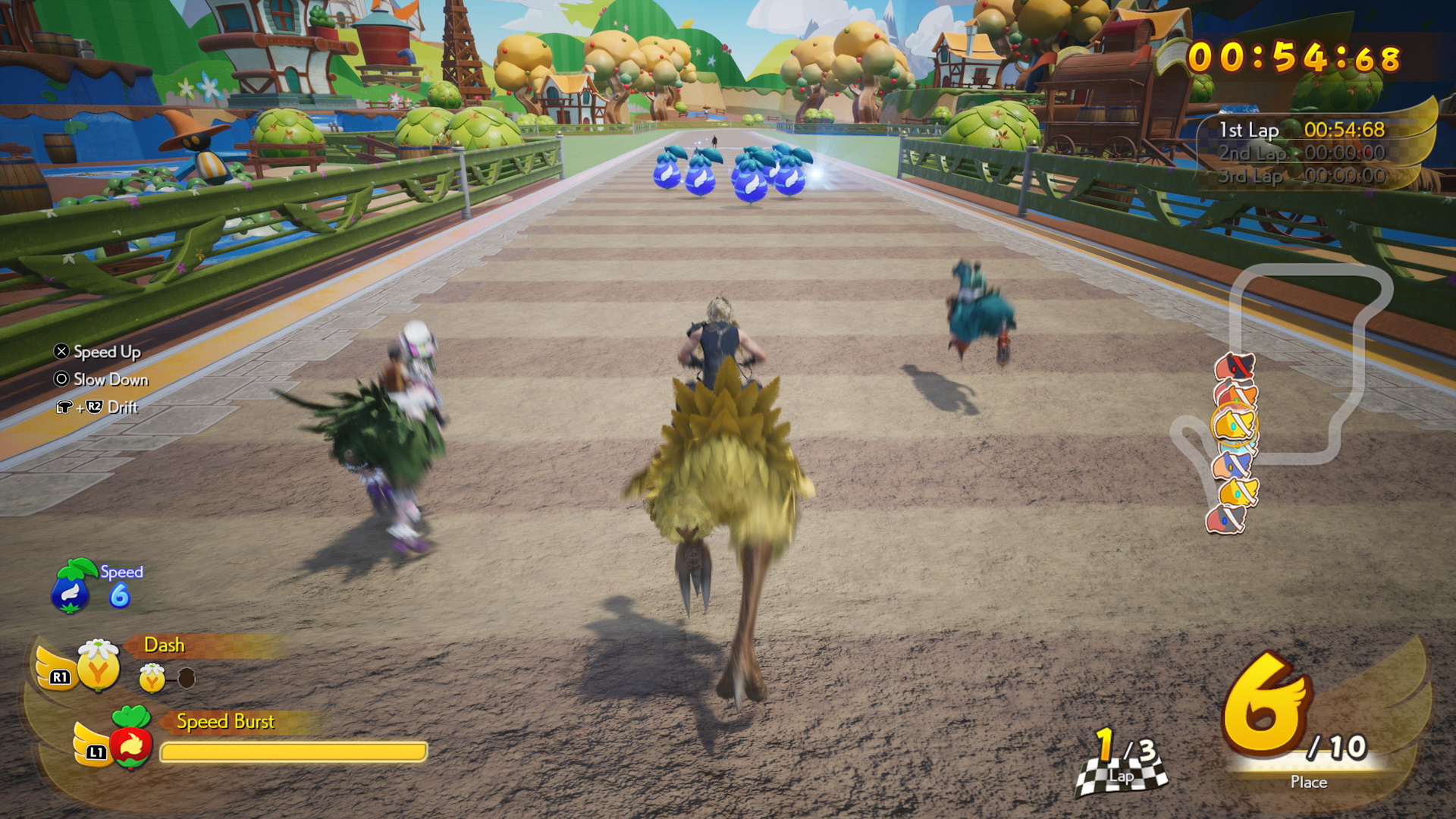 FINAL FANTASY VII REBIRTH screenshot: realistic, low-poly, third-person, no outlines, realistic lighting (environment, character)