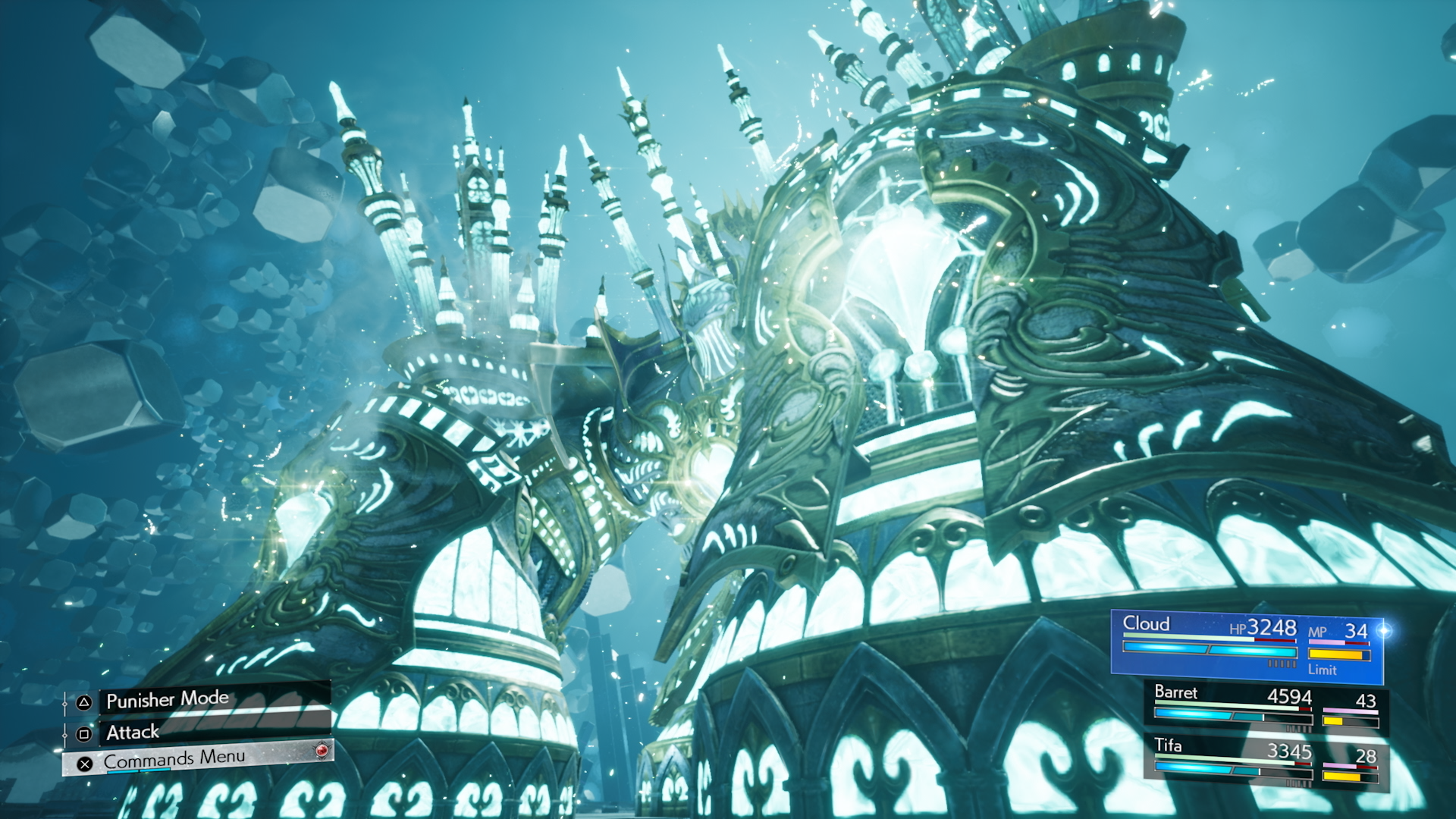 FINAL FANTASY VII REBIRTH screenshot: realistic, low-poly, third-person, no outlines, realistic lighting (environment)
