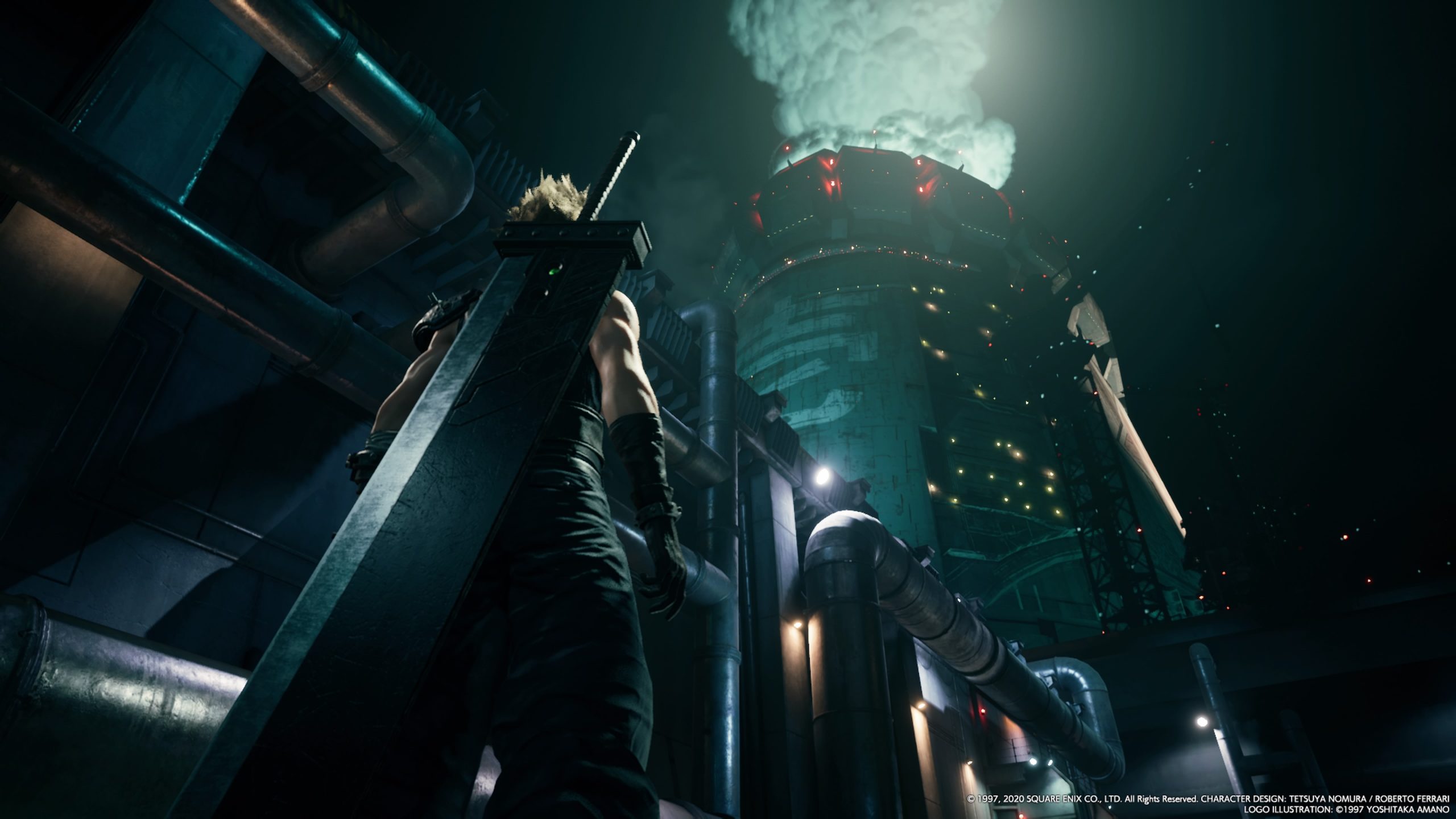 FINAL FANTASY VII REMAKE screenshot: realistic, third-person, no outlines, realistic lighting (environment, character)