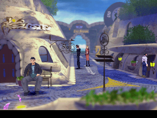 FINAL FANTASY VIII screenshot: low-poly, pre-rendered, fixed camera, third-person, no outlines, baked lighting (environment)