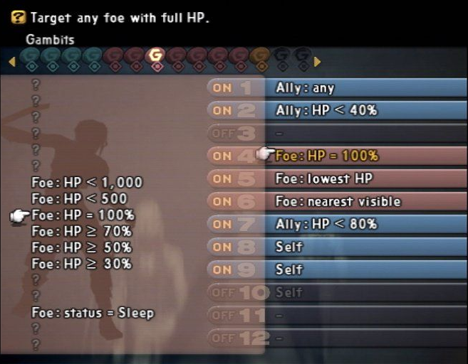 Final Fantasy XII screenshot: realistic, third-person, no outlines, soft gradient (ui / menu)