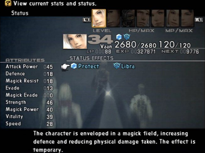 Final Fantasy XII screenshot: realistic, third-person, no outlines, soft gradient (ui / menu)