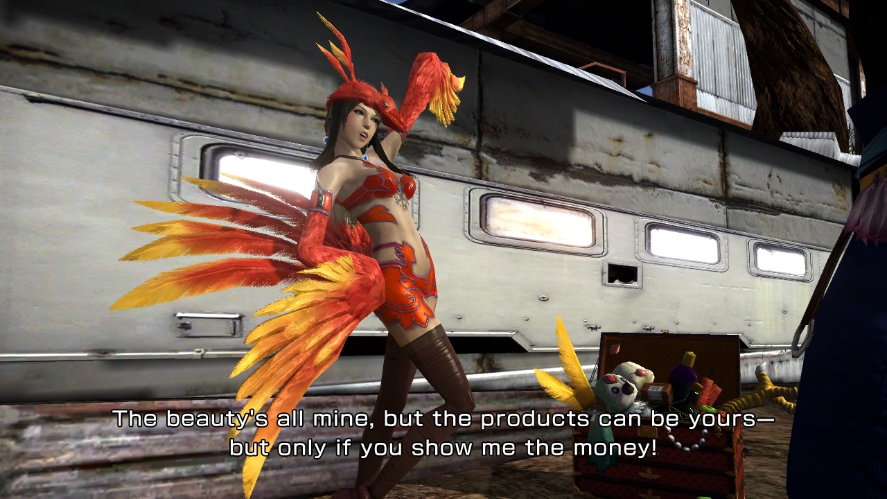 FINAL FANTASY XIII-2 screenshot: realistic, third-person, no outlines, soft gradient (environment, character, cutscene)
