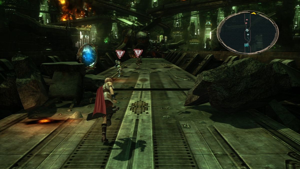 FINAL FANTASY XIII screenshot: realistic, third-person, no outlines, soft gradient (environment)