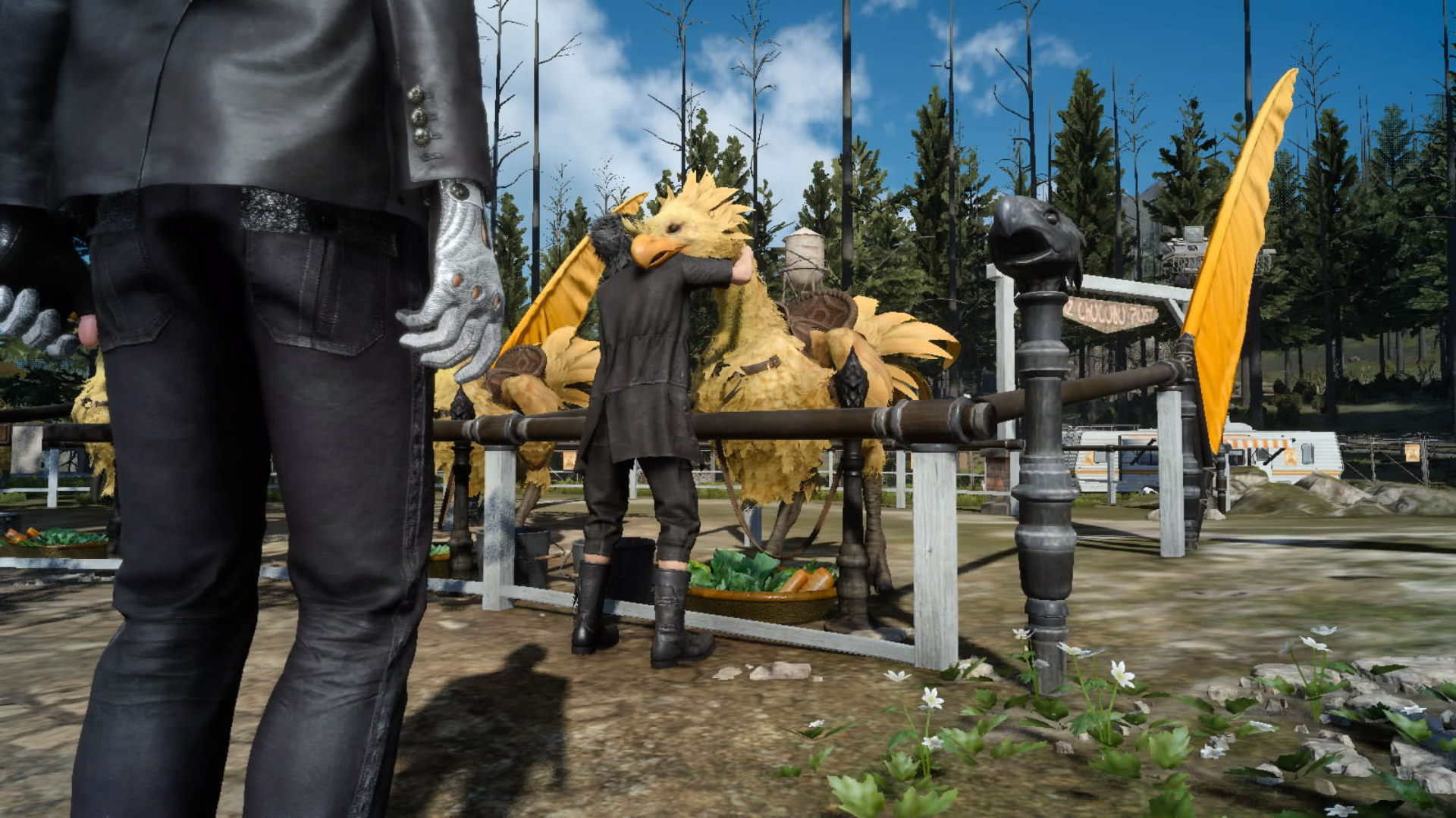 FINAL FANTASY XV screenshot: realistic, third-person, no outlines, realistic lighting (character, environment, cutscene)