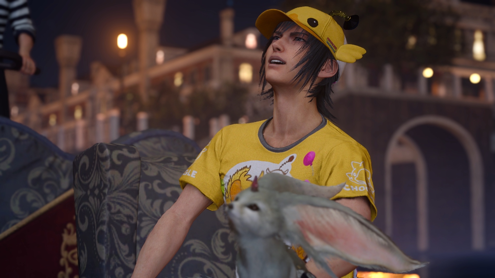 FINAL FANTASY XV screenshot: realistic, third-person, no outlines, realistic lighting (environment, character, cutscene)