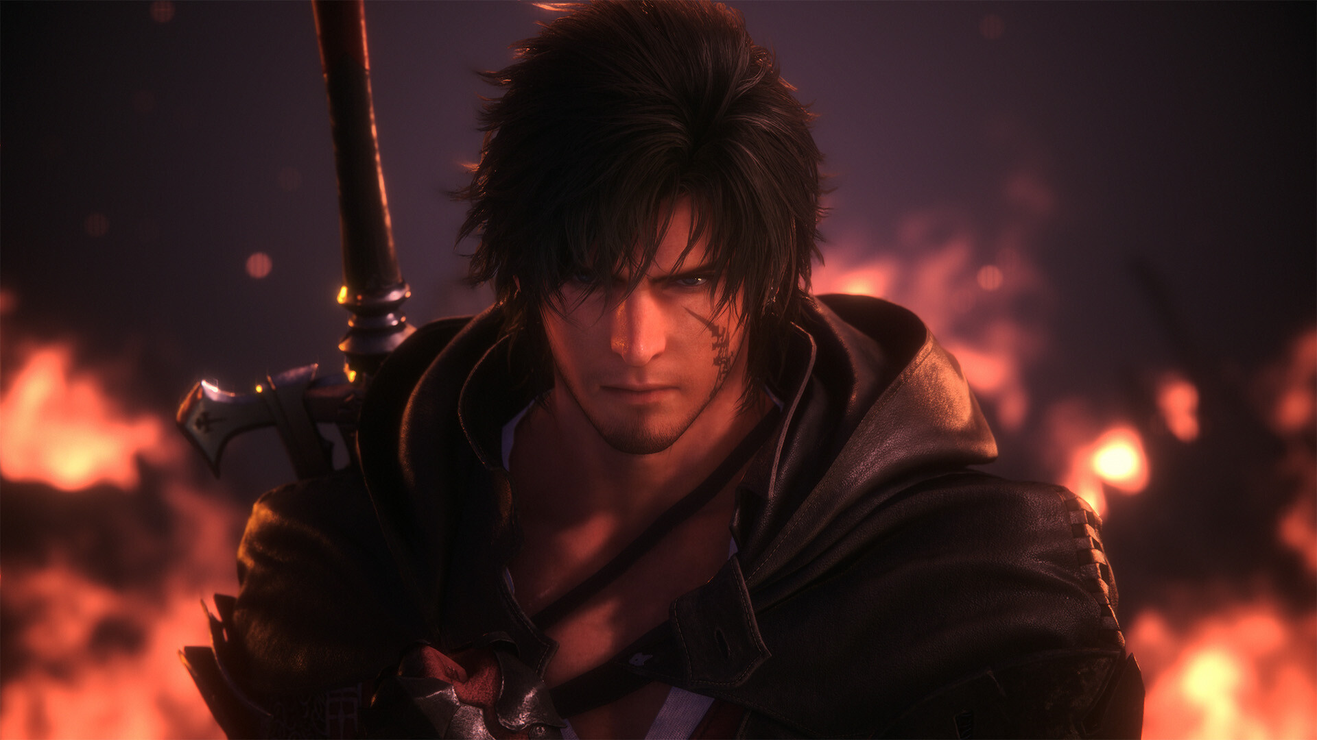 FINAL FANTASY XVI screenshot: realistic, third-person, no outlines, realistic lighting (character, cutscene)