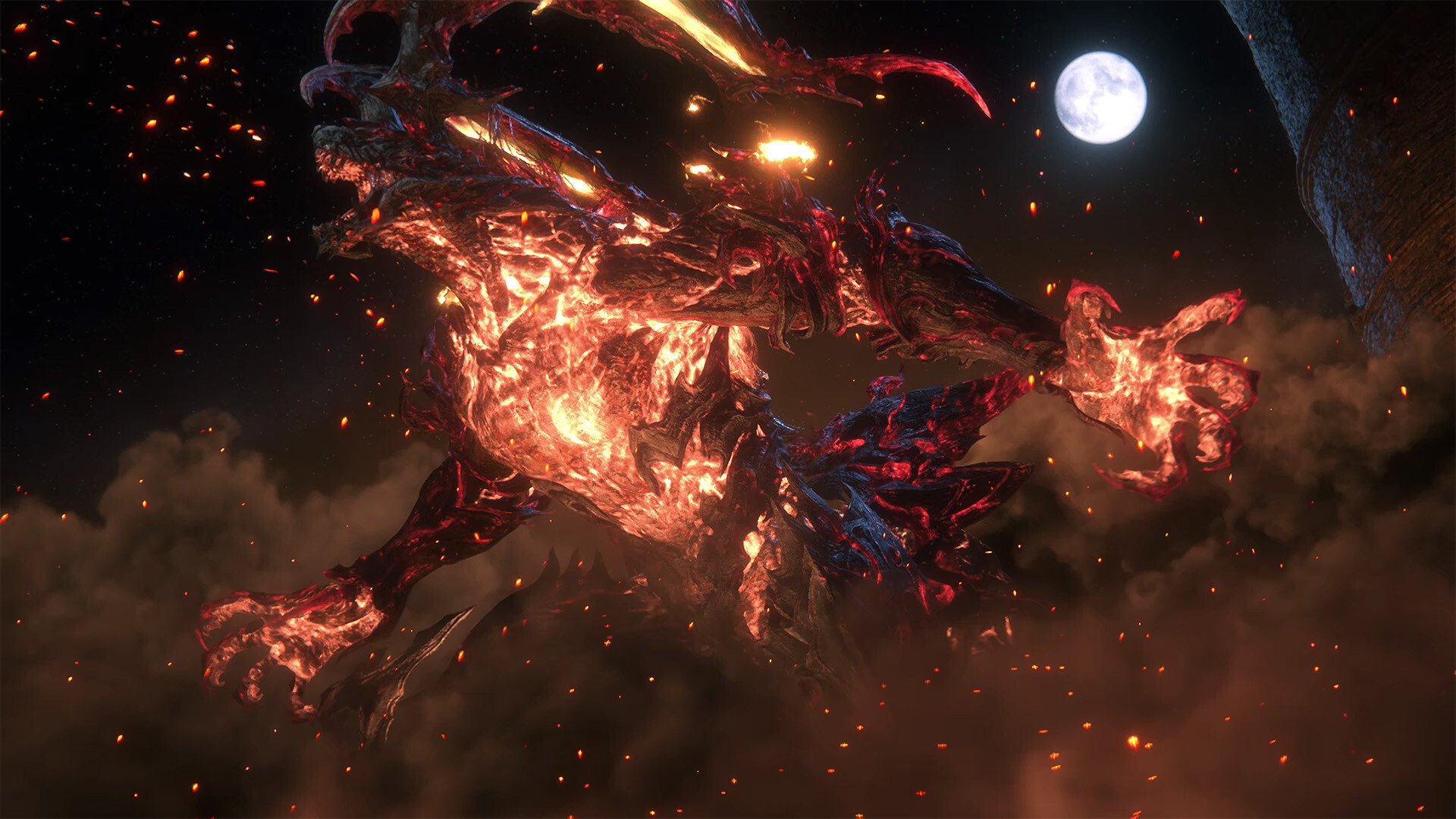 FINAL FANTASY XVI screenshot: realistic, third-person, no outlines, realistic lighting (character, combat, cutscene)