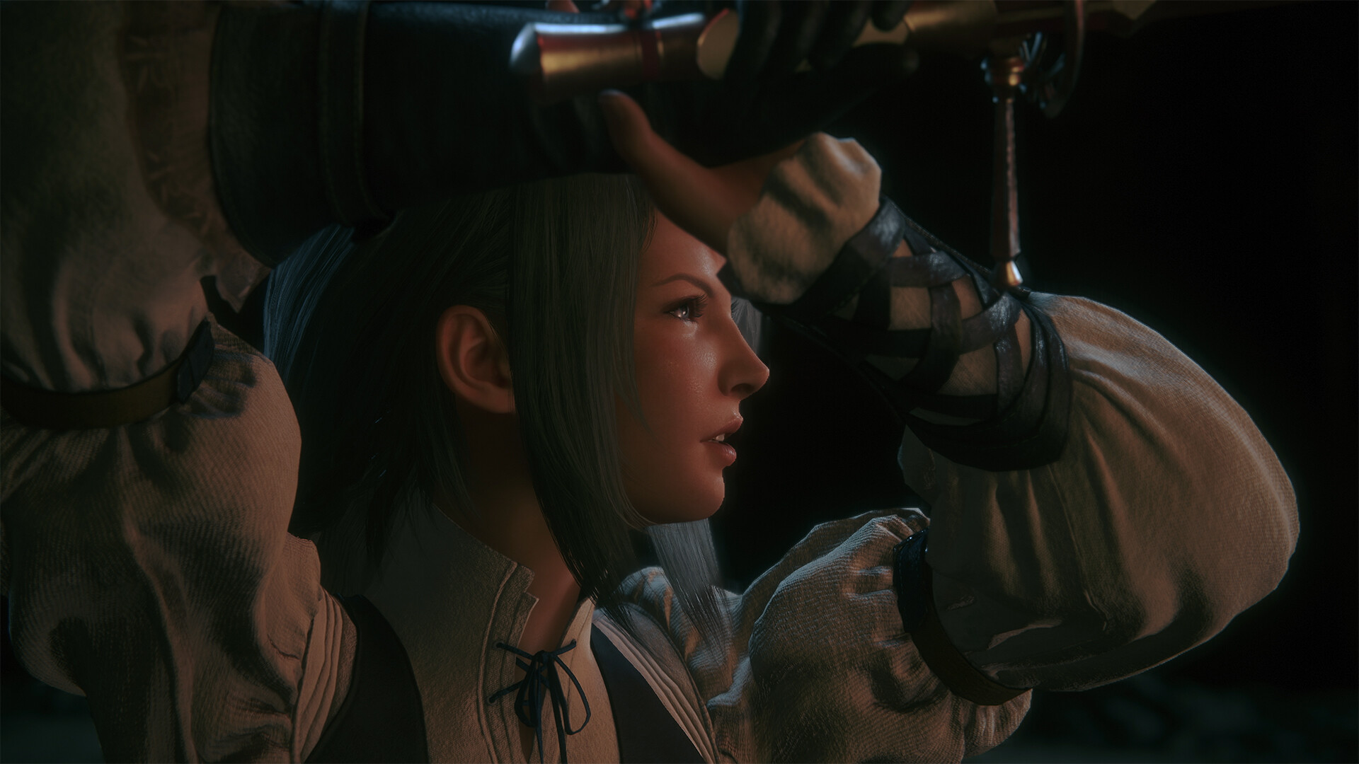 FINAL FANTASY XVI screenshot: realistic, third-person, no outlines, realistic lighting (character, cutscene)