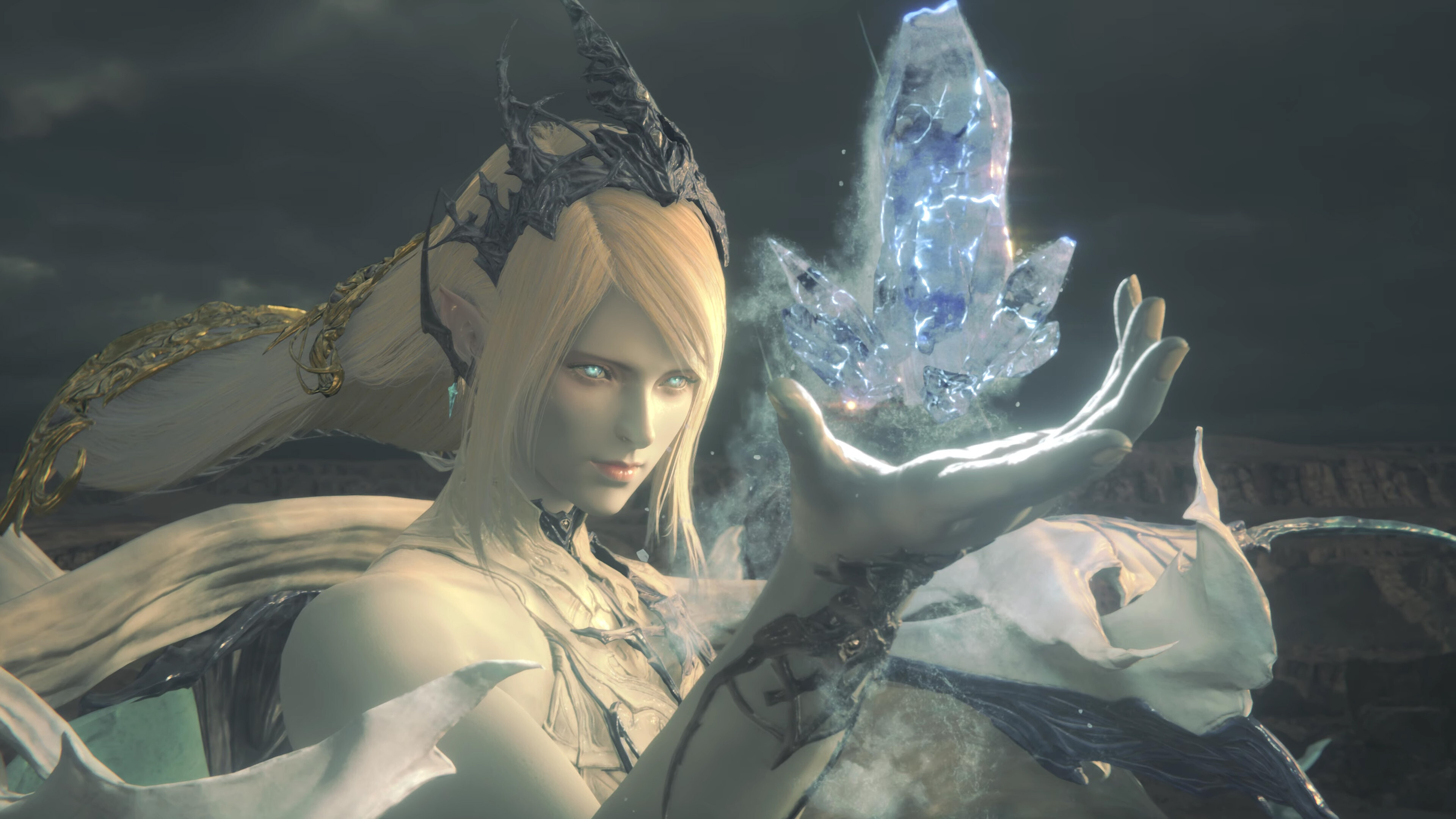FINAL FANTASY XVI screenshot: realistic, third-person, no outlines, realistic lighting (character, cutscene)
