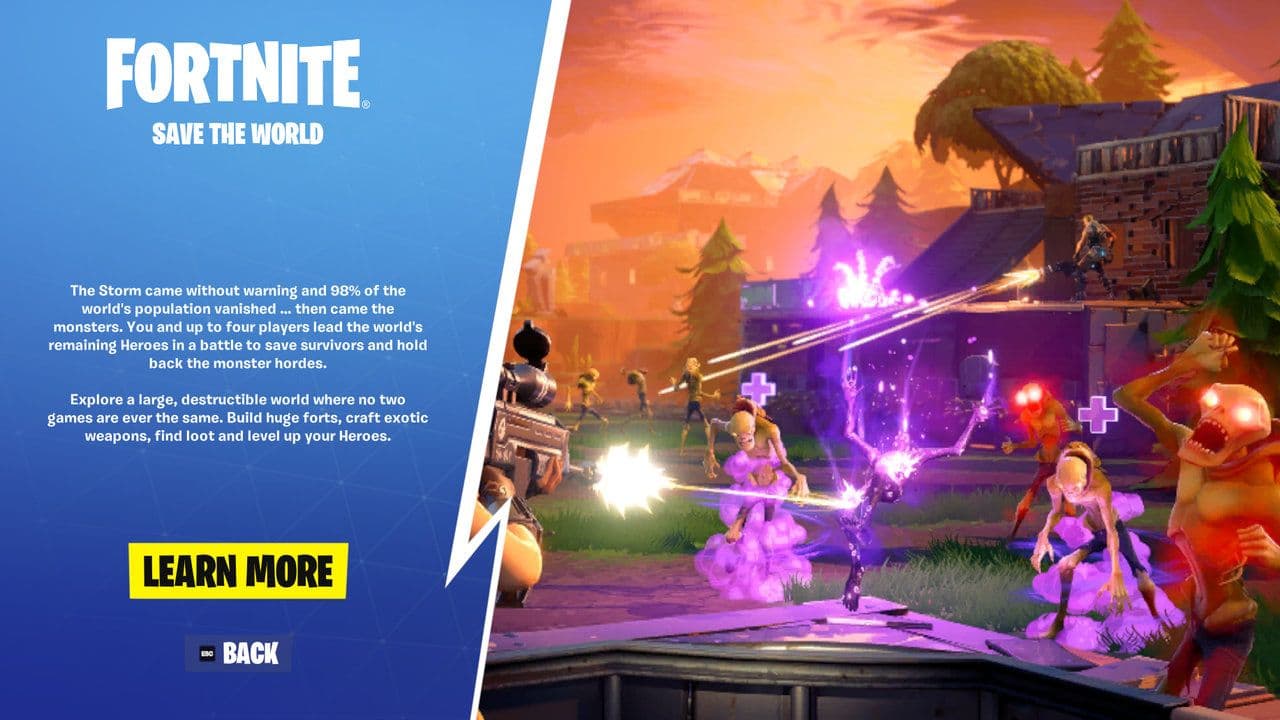 Fortnite screenshot: stylized 3d, third-person, no outlines, soft gradient (ui / menu)