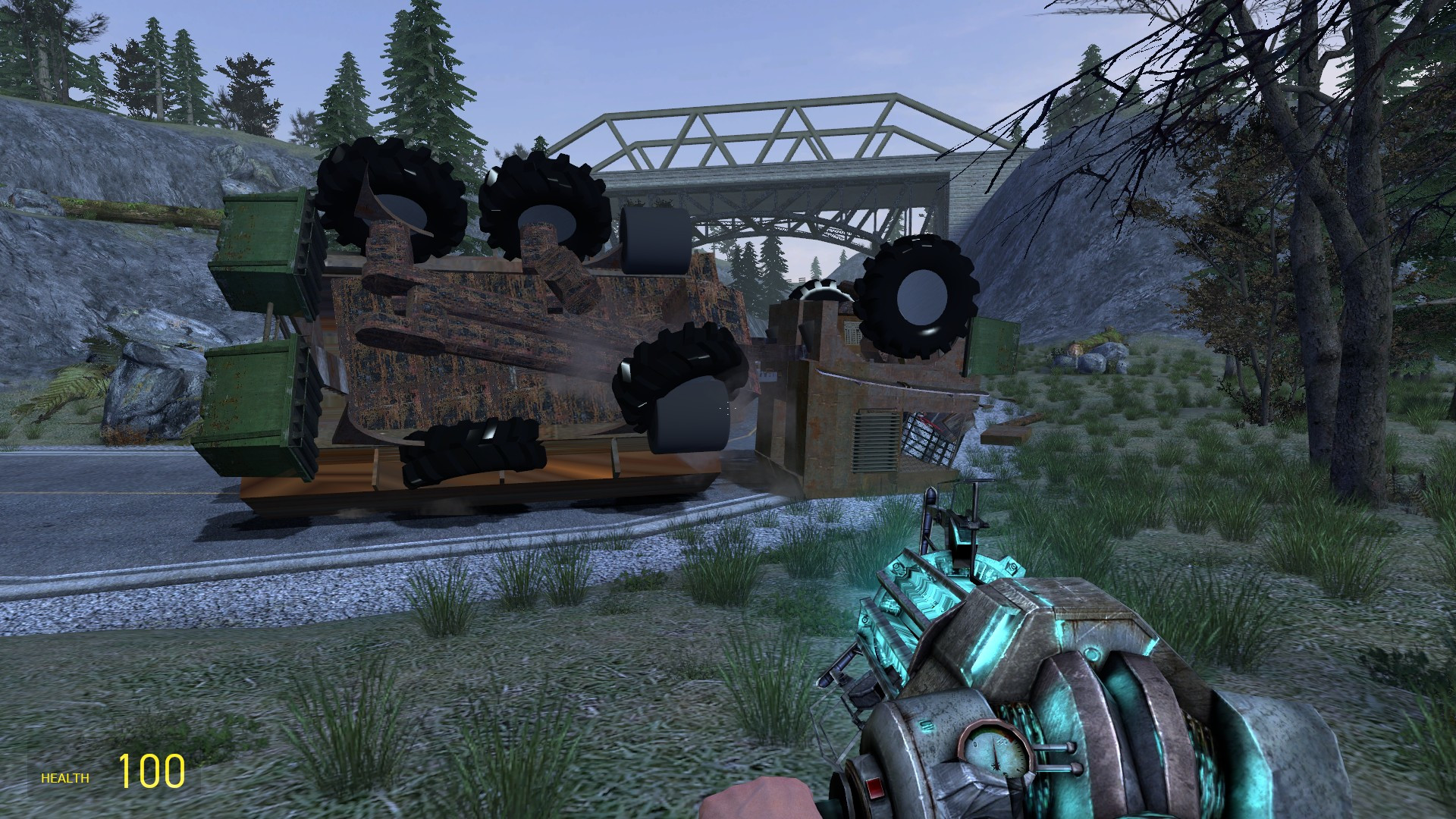 Garry's Mod screenshot: realistic, stylized 3d, first-person, no outlines, soft gradient (environment)