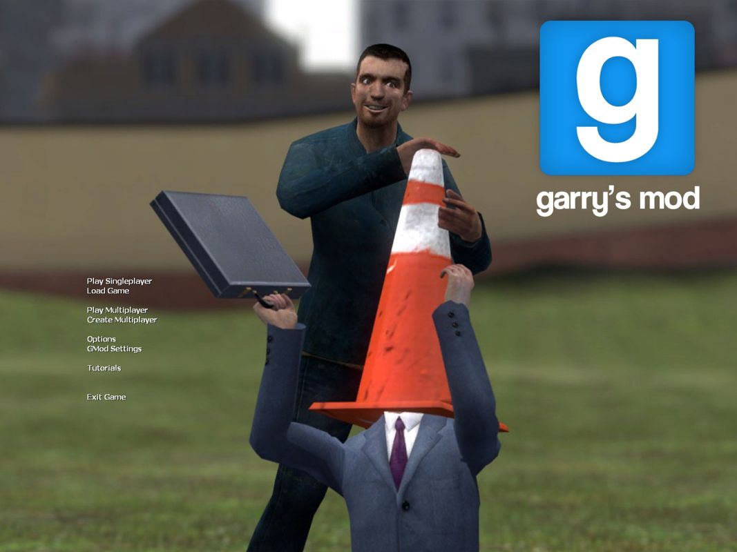Garry's Mod screenshot: realistic, stylized 3d, first-person, no outlines, soft gradient (ui / menu)