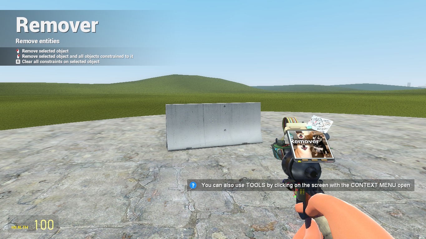 Garry's Mod screenshot: realistic, stylized 3d, first-person, no outlines, soft gradient (environment)