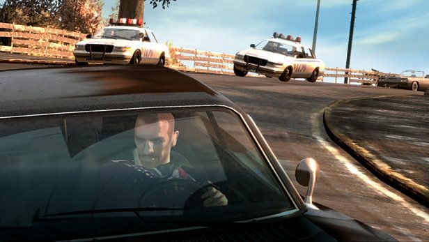 Grand Theft Auto IV screenshot: realistic, third-person, no outlines, realistic lighting (environment, character, combat)