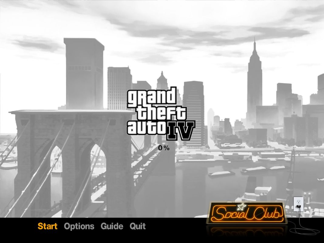 Grand Theft Auto IV screenshot: realistic, third-person, no outlines, realistic lighting (ui / menu)