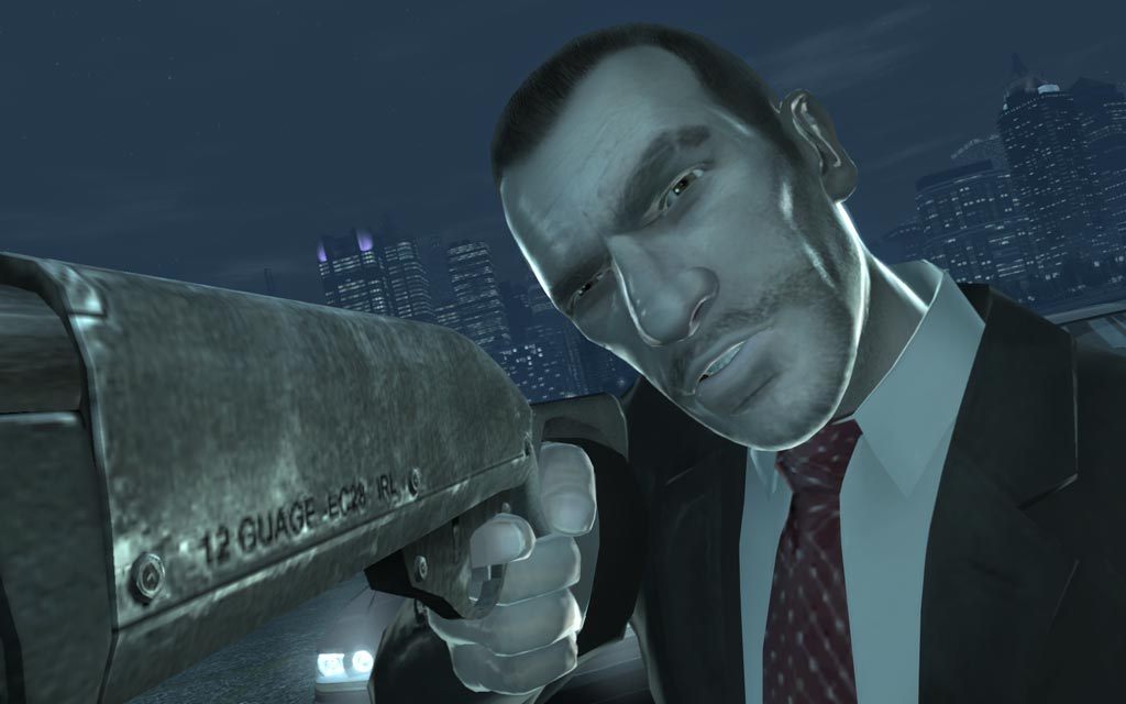 Grand Theft Auto IV screenshot: realistic, third-person, no outlines, realistic lighting (character, cutscene)