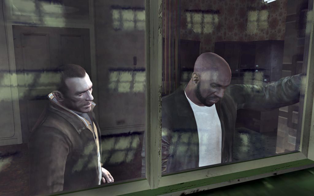 Grand Theft Auto IV screenshot: realistic, third-person, no outlines, realistic lighting (character, cutscene)