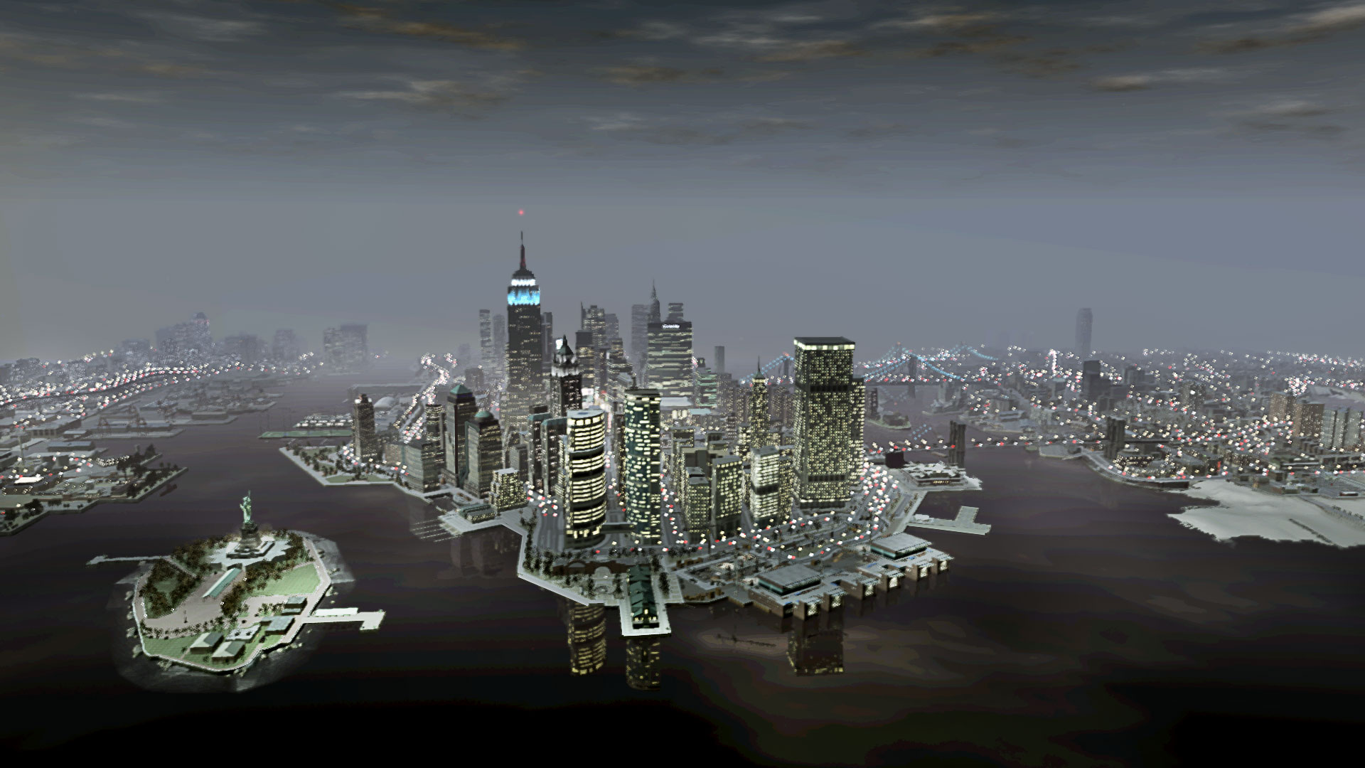Grand Theft Auto IV screenshot: realistic, third-person, no outlines, realistic lighting (environment)