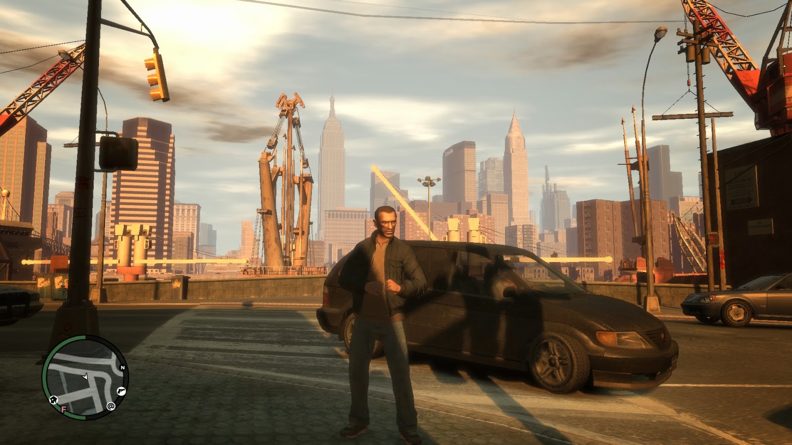 Grand Theft Auto IV screenshot: realistic, third-person, no outlines, realistic lighting (environment, character)