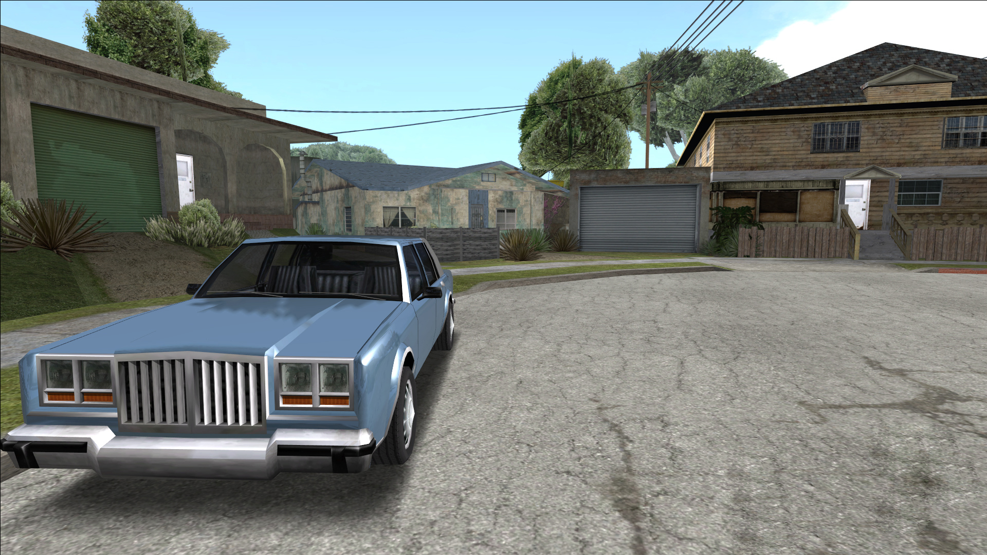 Grand Theft Auto: San Andreas screenshot: realistic, third-person, no outlines, soft gradient (environment)