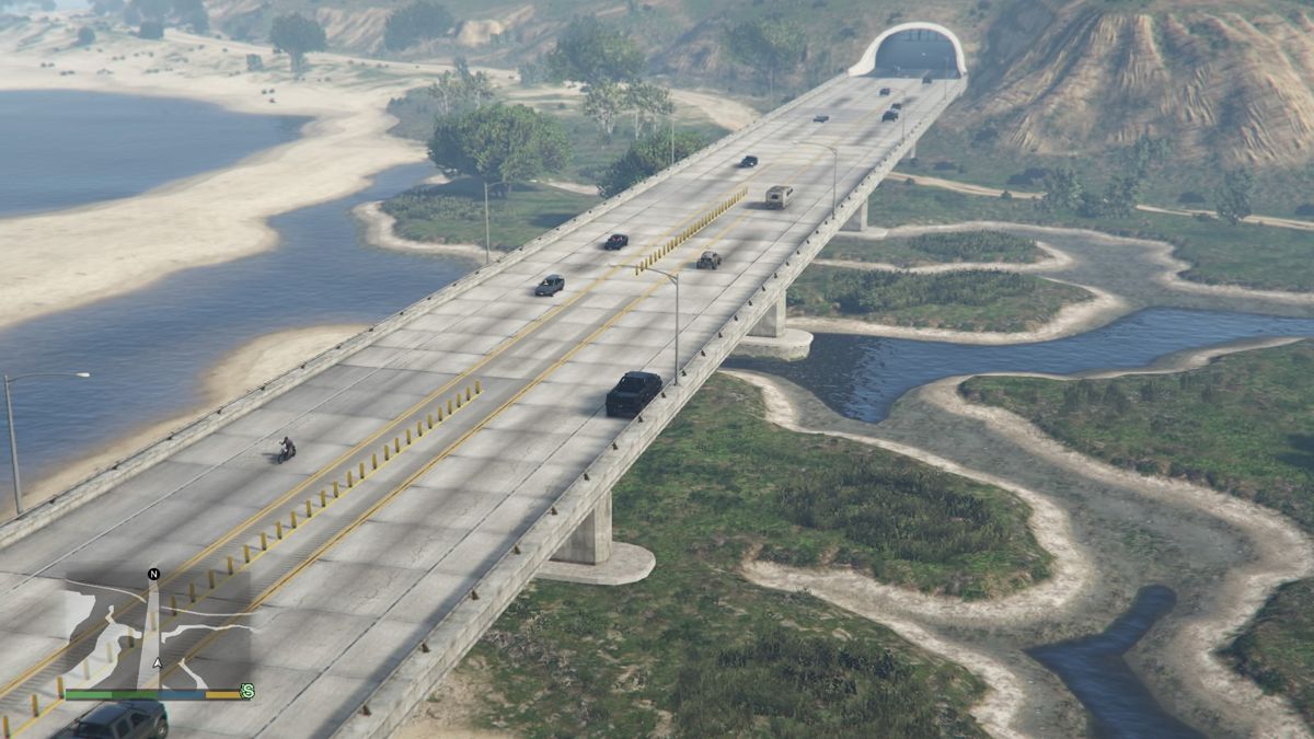 Grand Theft Auto V screenshot: realistic, third-person, no outlines, realistic lighting (environment)