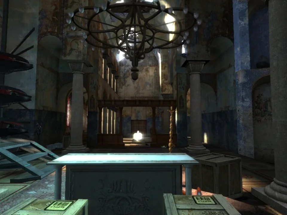 Half-Life 2: Lost Coast screenshot: realistic, first-person, no outlines, realistic lighting (environment)