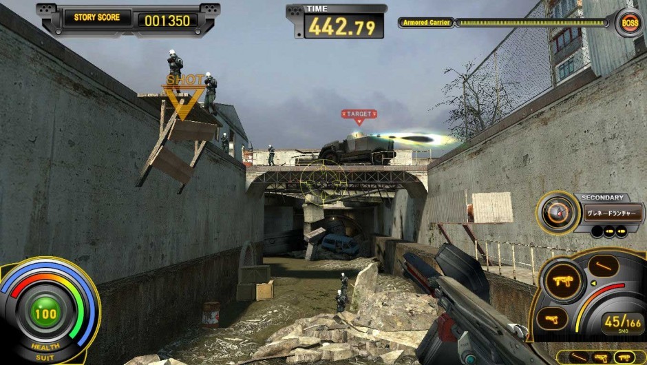 Half-Life 2: Survivor screenshot: realistic, first-person, no outlines (environment, combat)