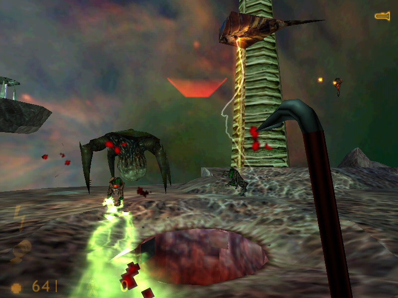Half-Life screenshot: realistic, first-person, no outlines, baked lighting (environment, character, combat)