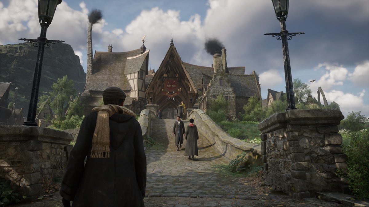 Hogwarts Legacy screenshot: realistic, third-person, no outlines, realistic lighting (environment)