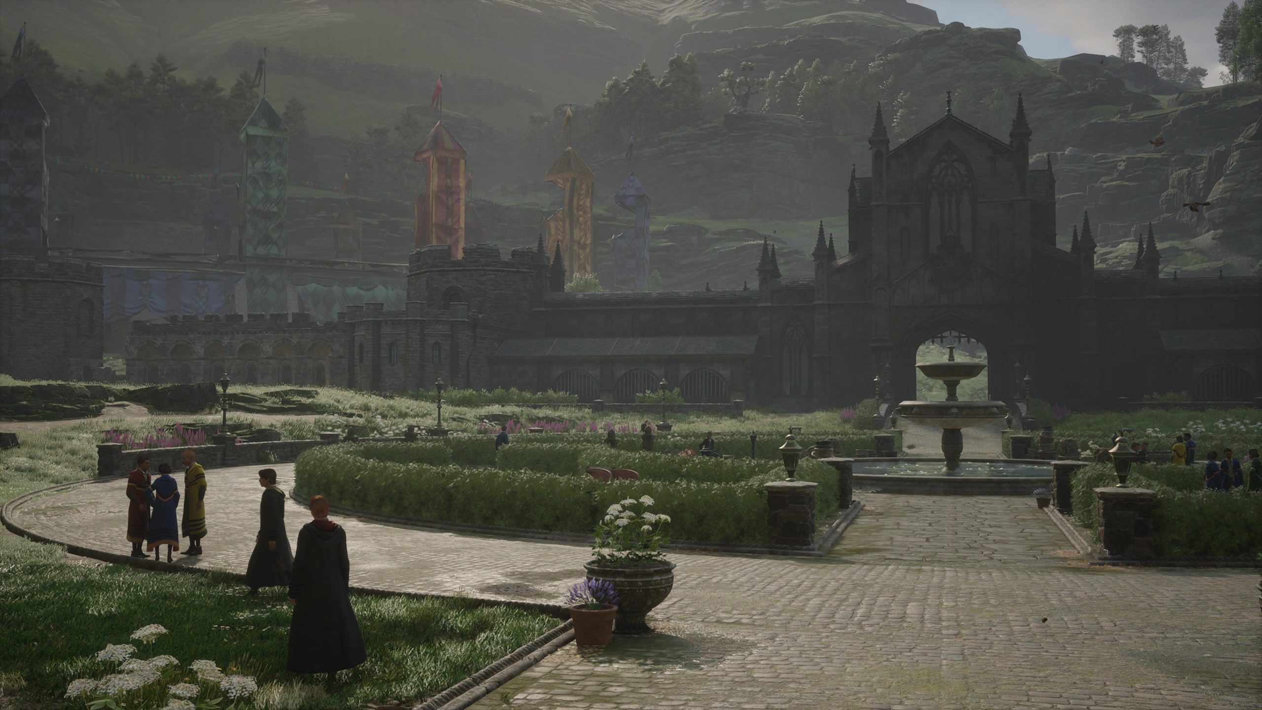 Hogwarts Legacy screenshot: realistic, third-person, no outlines, realistic lighting (environment)