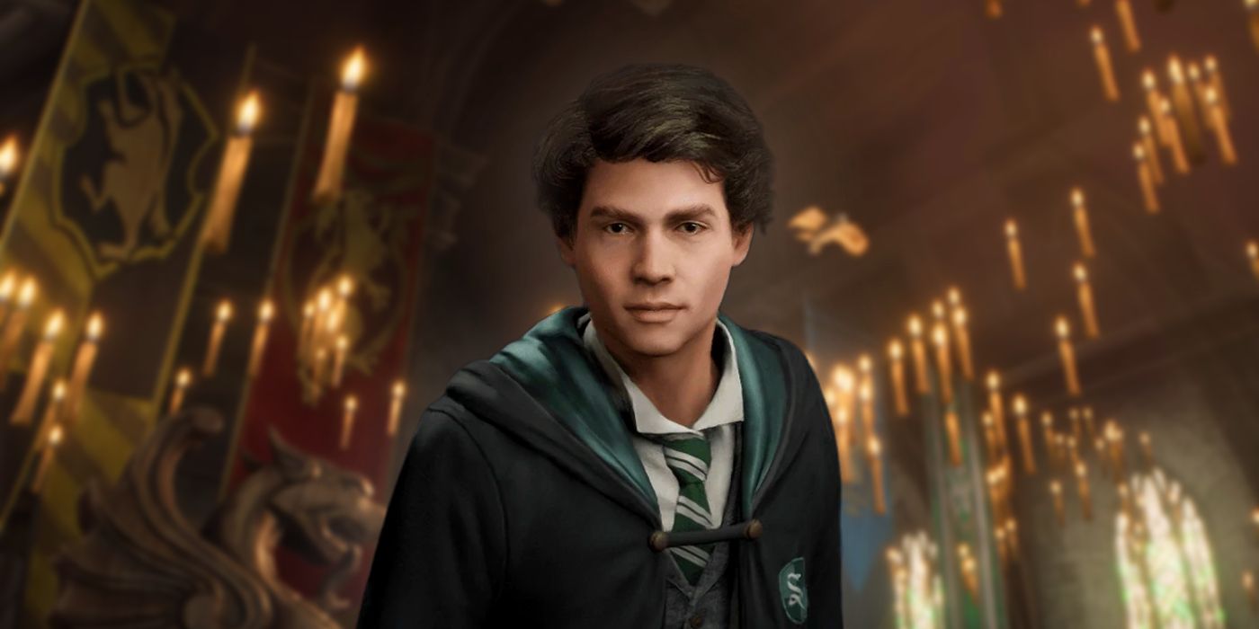 Hogwarts Legacy screenshot: realistic, third-person, no outlines, realistic lighting (character, cutscene)