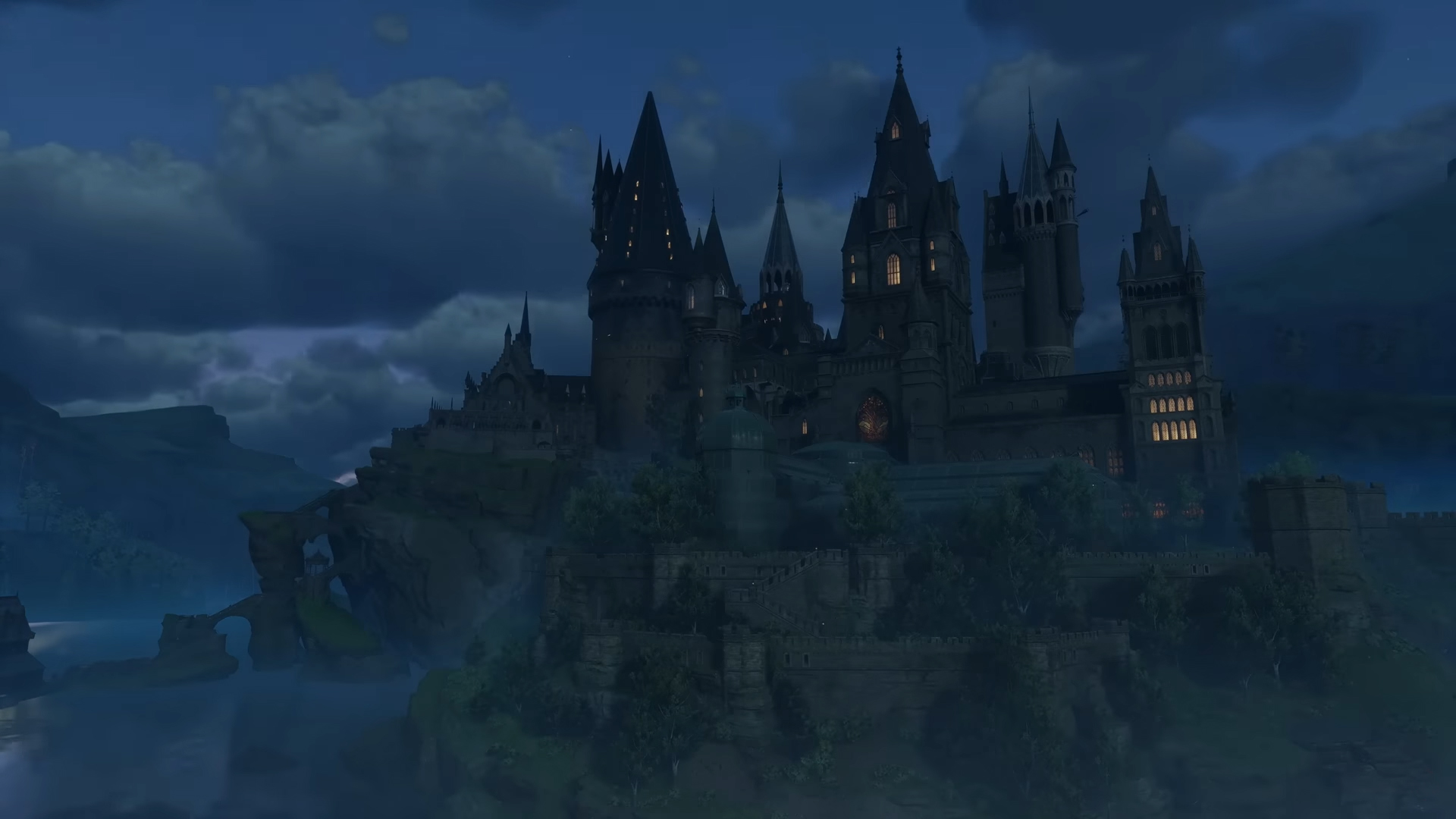 Hogwarts Legacy screenshot: realistic, third-person, no outlines, realistic lighting (environment)