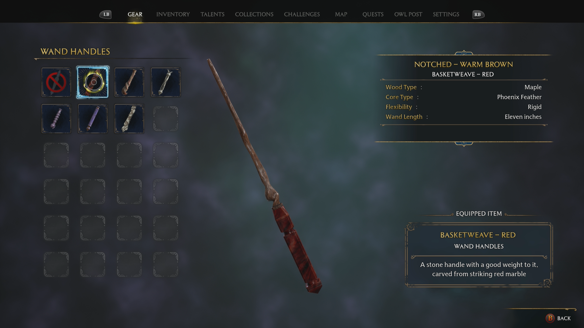 Hogwarts Legacy screenshot: realistic, third-person, no outlines, realistic lighting (ui / menu)