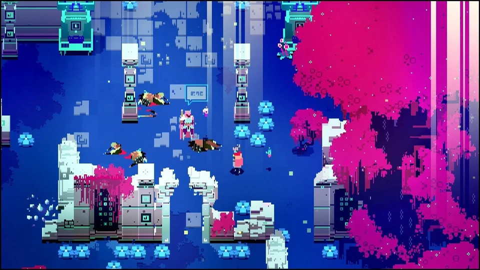 Hyper Light Drifter: Special Edition screenshot: pixel art, three-quarter, no outlines (environment)