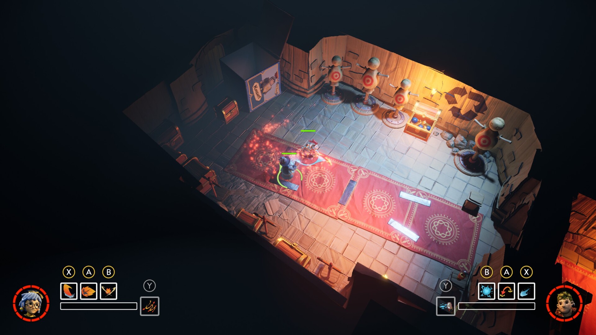 It Takes Two screenshot: stylized 3d, third-person, side-scrolling, top-down, three-quarter, no outlines, realistic lighting (environment, combat)