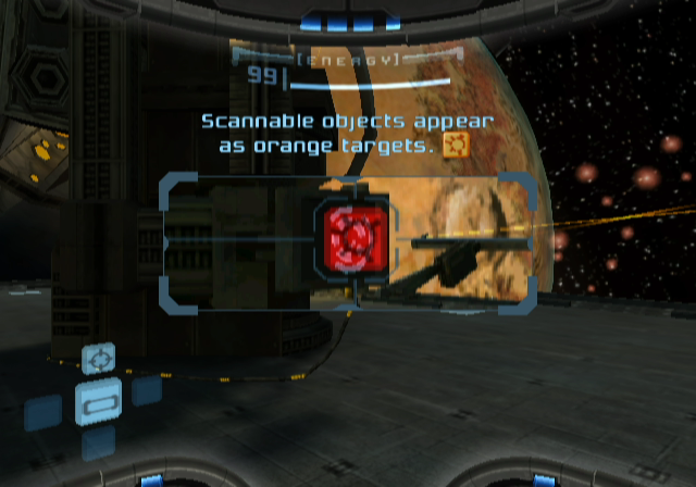 Metroid Prime screenshot: realistic, first-person, third-person, no outlines, soft gradient (environment)