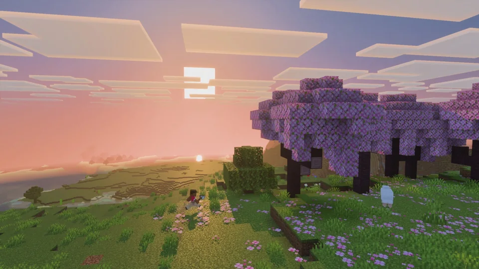 Minecraft screenshot: voxel, first-person, no outlines, baked lighting (environment)