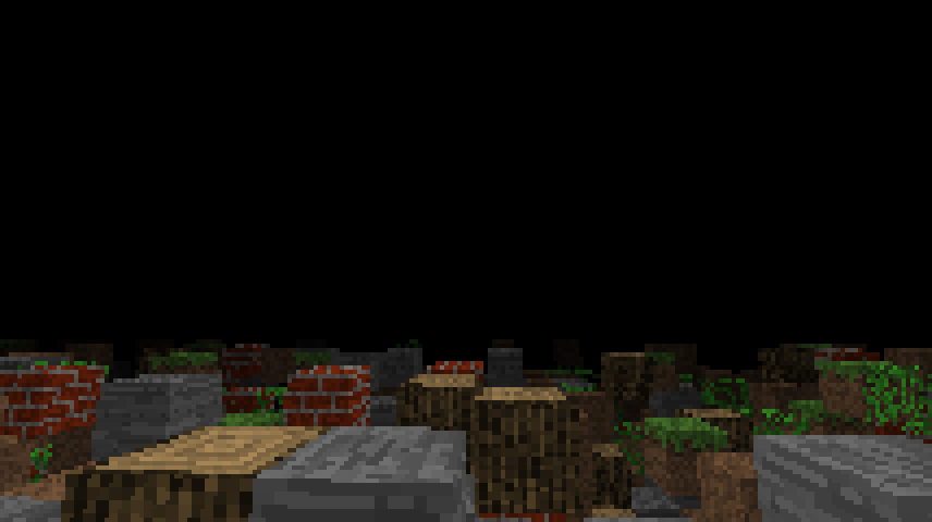 Minecraft 4k screenshot: voxel, first-person, no outlines (environment)