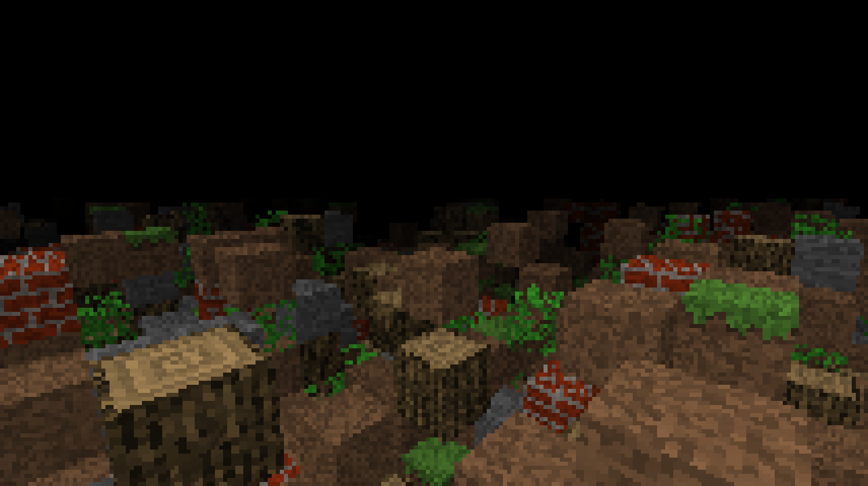 Minecraft 4k screenshot: voxel, first-person, no outlines (environment)