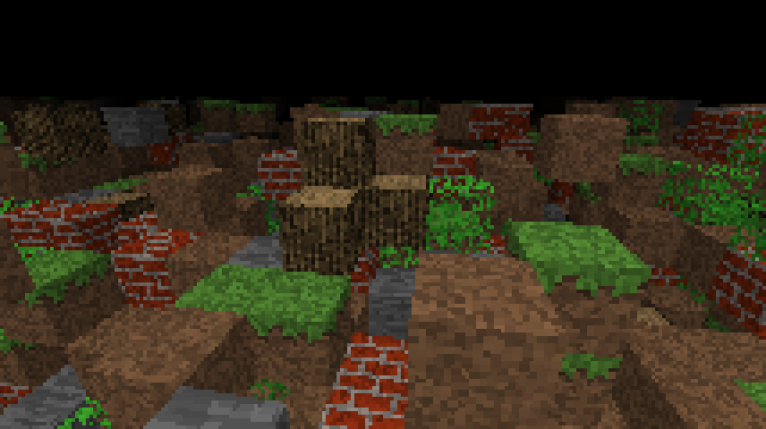 Minecraft 4k screenshot: voxel, first-person, no outlines (environment)