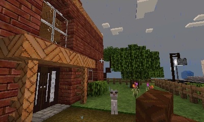 Minecraft: New Nintendo 3DS Edition screenshot: voxel, first-person, no outlines (environment)