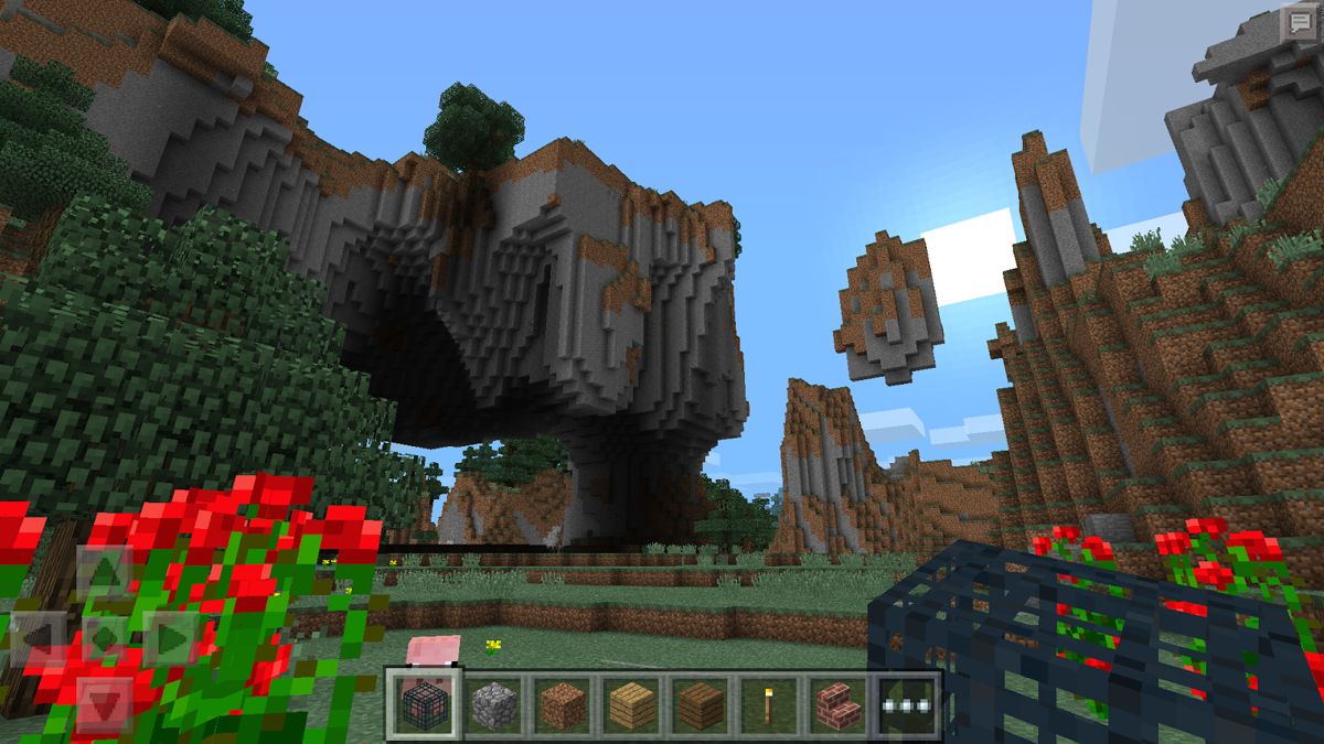 Minecraft: Pocket Edition screenshot: voxel, first-person, no outlines (environment)