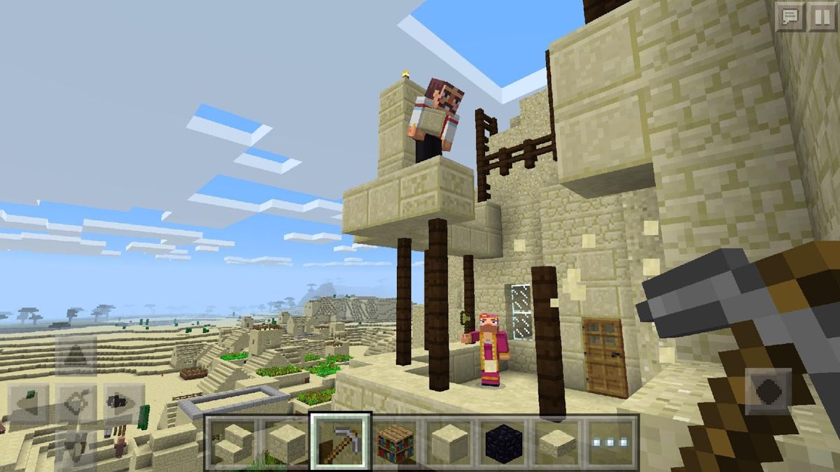 Minecraft: Pocket Edition screenshot: voxel, first-person, no outlines (environment)