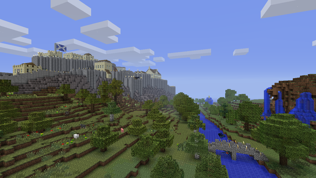 Minecraft: Xbox 360 Edition screenshot: voxel, first-person, no outlines (environment)