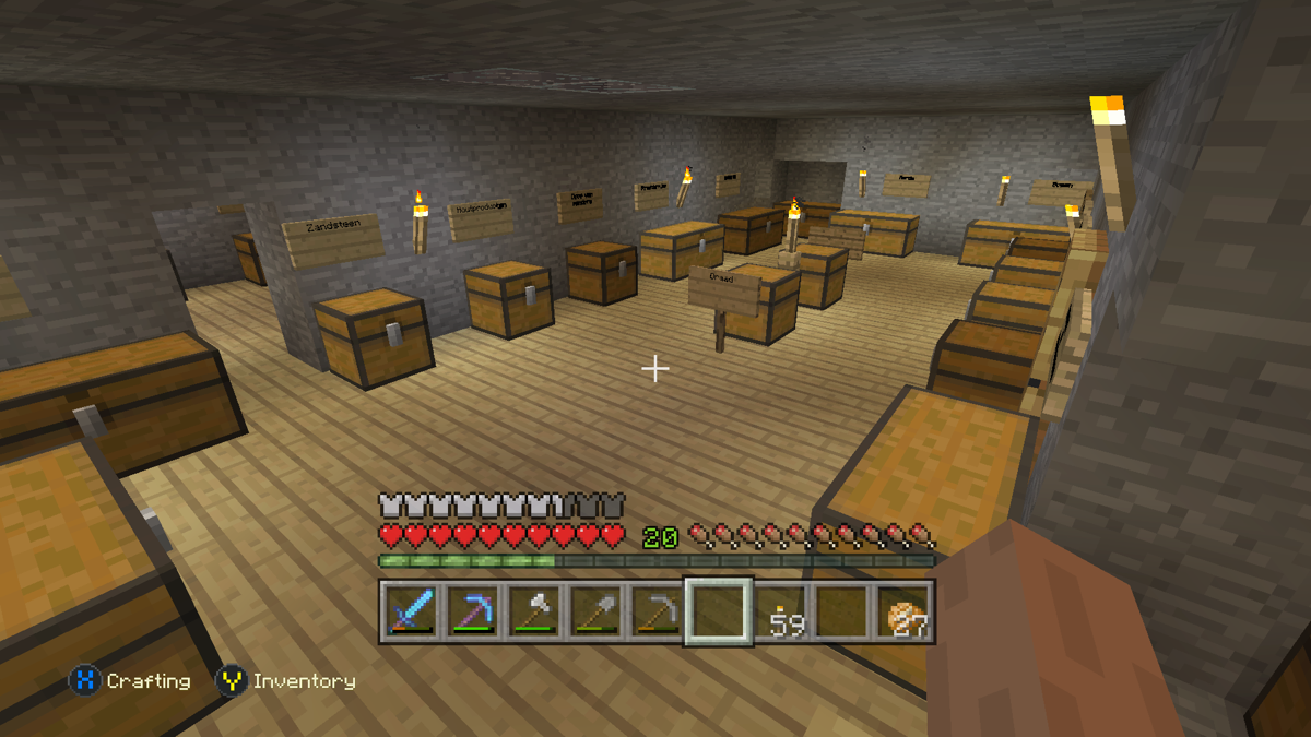 Minecraft: Xbox One Edition screenshot: voxel, first-person, no outlines (environment)