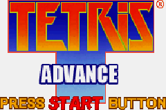 Minna no Soft Series: Tetris Advance screenshot: pixel art, fixed camera, colored outlines, flat / unlit (ui / menu)