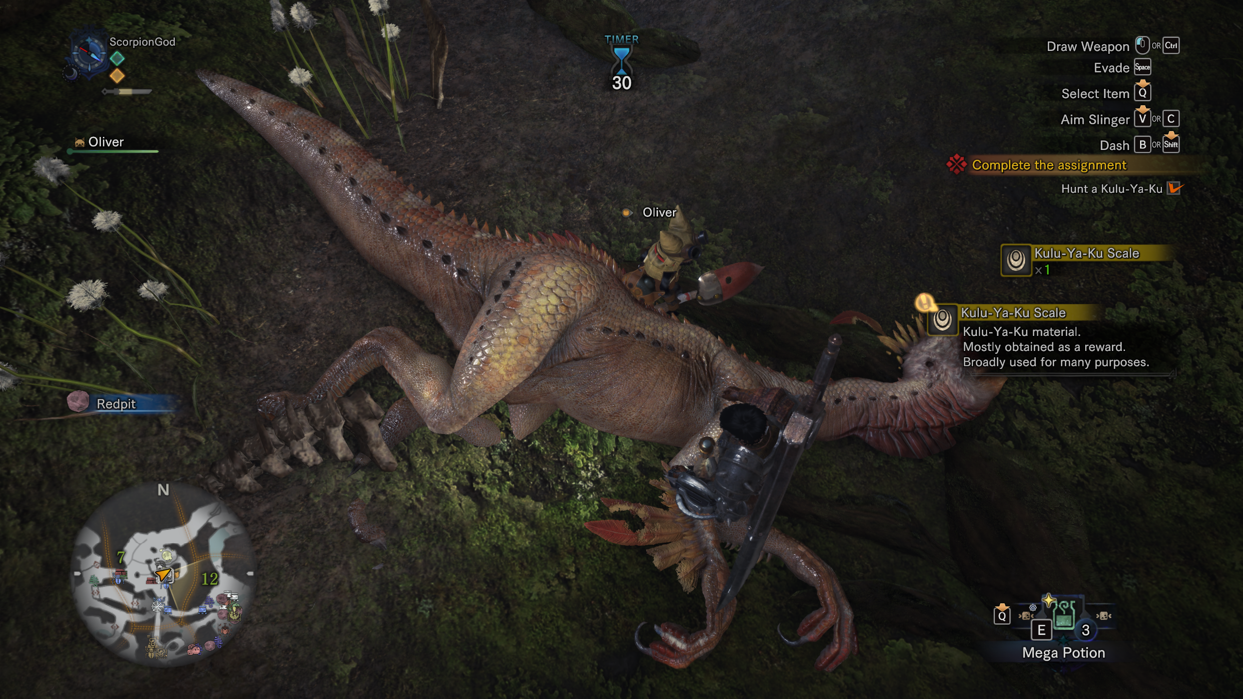 Monster Hunter: World screenshot: realistic, third-person, no outlines, realistic lighting (environment, character)