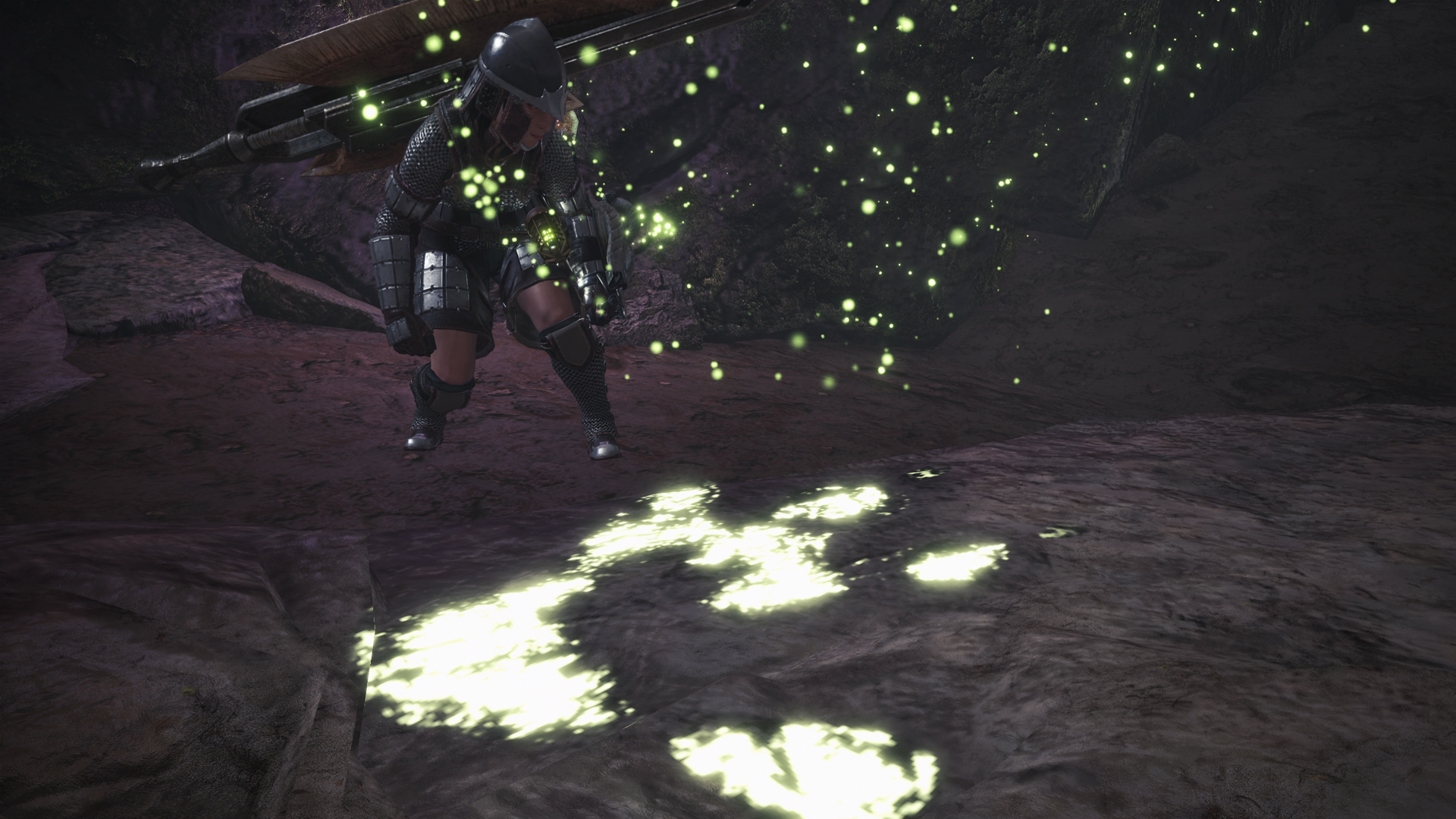 Monster Hunter: World screenshot: realistic, third-person, no outlines, realistic lighting (environment, character)